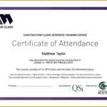 ✓ Template For Training Certificate Of Attendance Sample For Certificate Of Attendance Conference Template