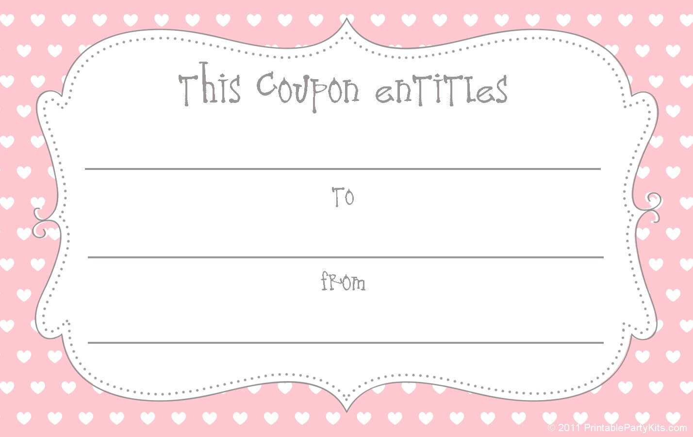 Early Play Templates: Free Gift Coupon Templates To Print Pertaining To Dinner Certificate Template Free