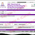 Earthing And Bonding Electrical Certificate From Icertifi For Electrical Isolation Certificate Template