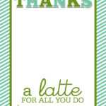 Easy Teacher Gift Craft “Thanks A Latte” Starbucks Gift Card Regarding Thanks A Latte Card Template