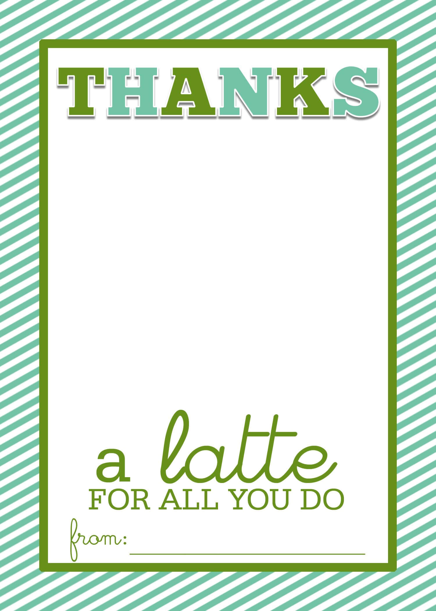 Easy Teacher Gift Craft “Thanks A Latte” Starbucks Gift Card Regarding Thanks A Latte Card Template