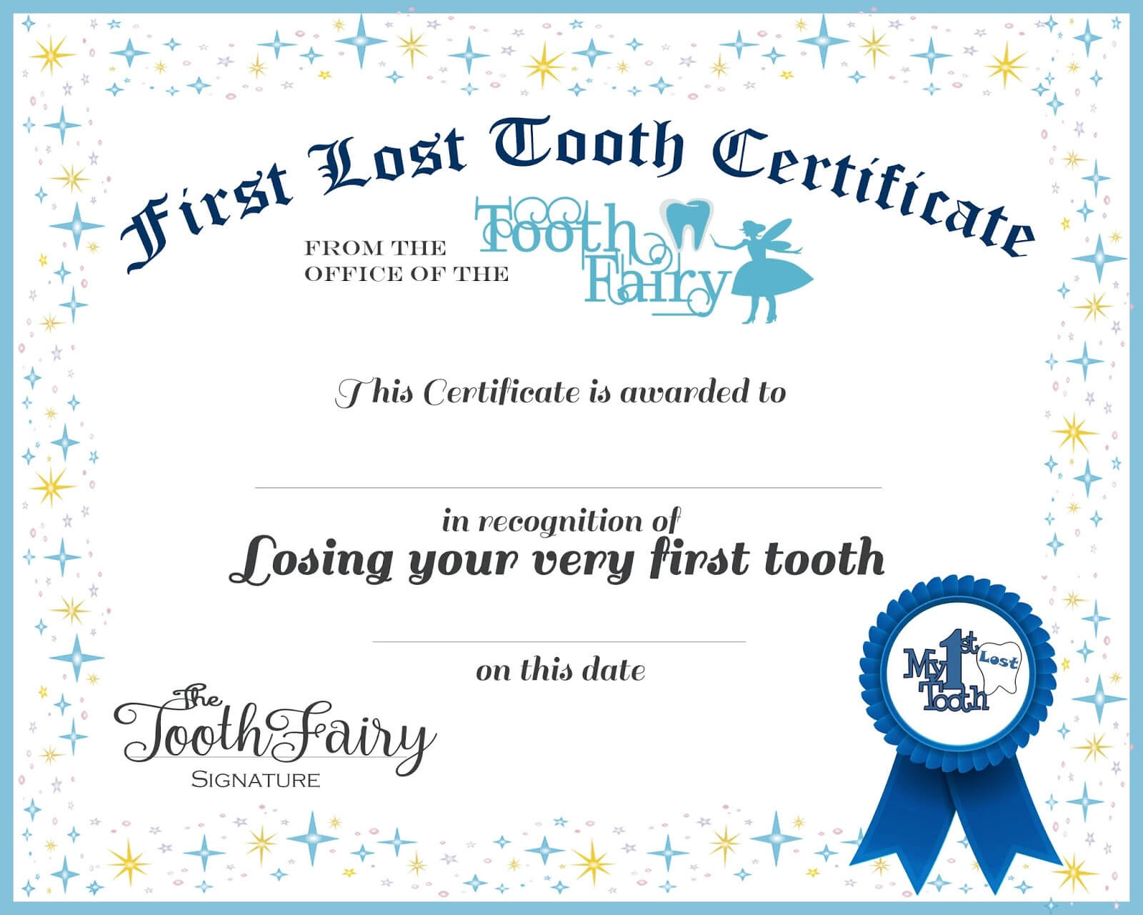 Easy Tooth Fairy Ideas & Tips For Parents / Free Printables Throughout Tooth Fairy Certificate Template Free