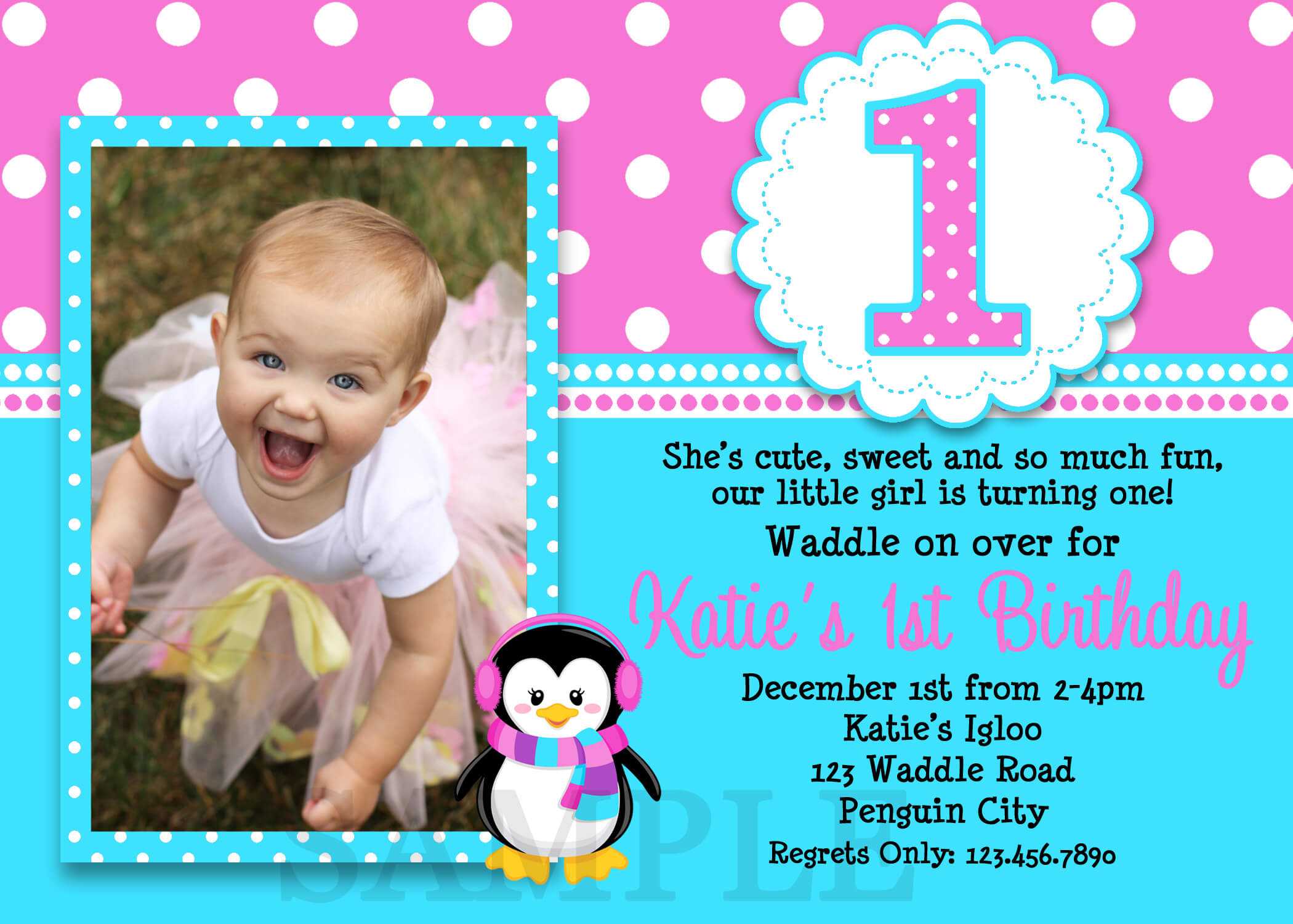 Editable 1St Birthday Boy Invitation Card Free Download Throughout First Birthday Invitation Card Template