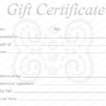 Editable And Printable Silver Swirls Gift Certificate Template In Graduation Gift Certificate Template Free