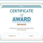 Editable Award Certificate Template In Word #1476 Throughout Blank Certificate Of Achievement Template