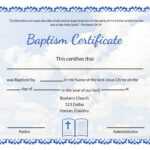 Editable Baptism Certificate Template In Adobe Photoshop In Baptism Certificate Template Word