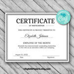 Editable Certificate Template – Employee Of The Month Certificate Template  – Template – Boss Manager Office Worker Employer Instant Download Within Manager Of The Month Certificate Template