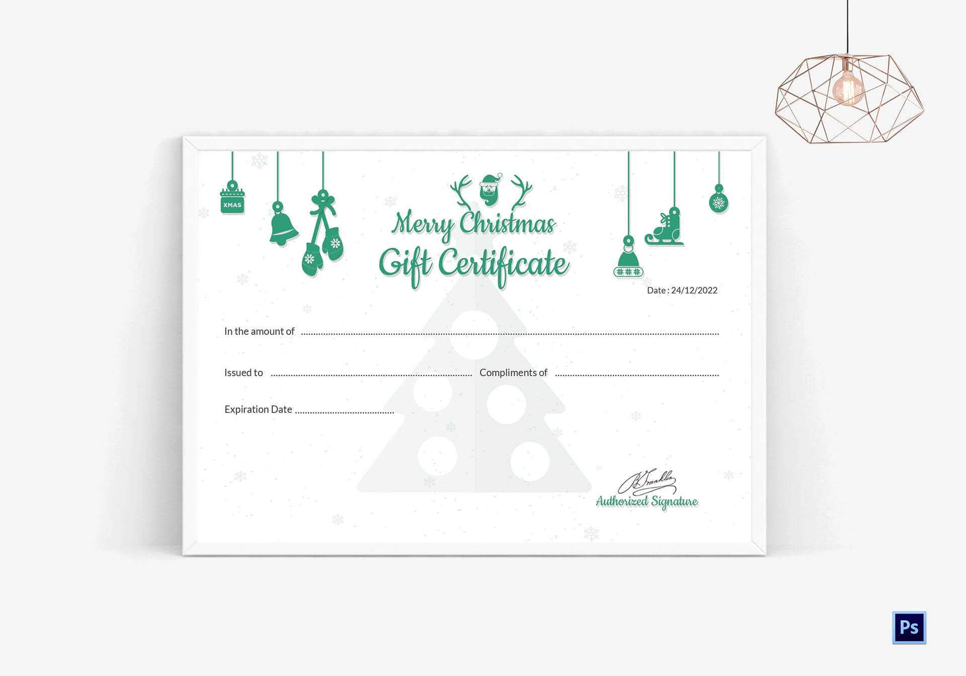 Editable Christmas Gift Certificate Pertaining To Merry Christmas Gift Certificate Templates