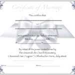 Editable Free Blank Marriage Certificate Template For Blank Marriage Certificate Template