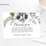 Editable Funeral Thank You Card | Memorial Editable Template Throughout Sympathy Thank You Card Template