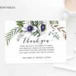 Editable Funeral Thank You Card | Memorial Editable Template Throughout Sympathy Thank You Card Template