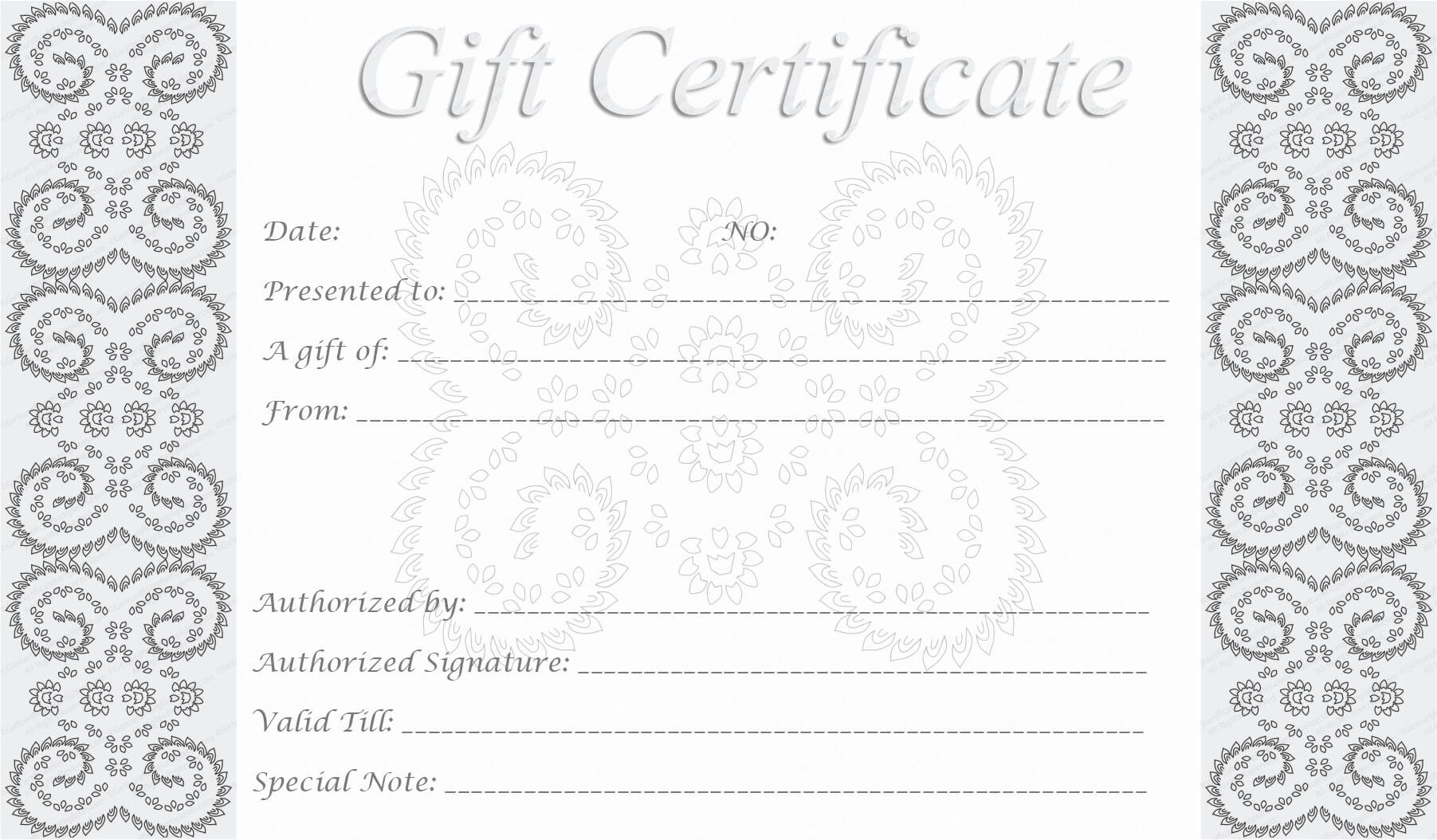 Editable Gift Certificate Template Unique 5 Best Of Free For Printable Gift Certificates Templates Free