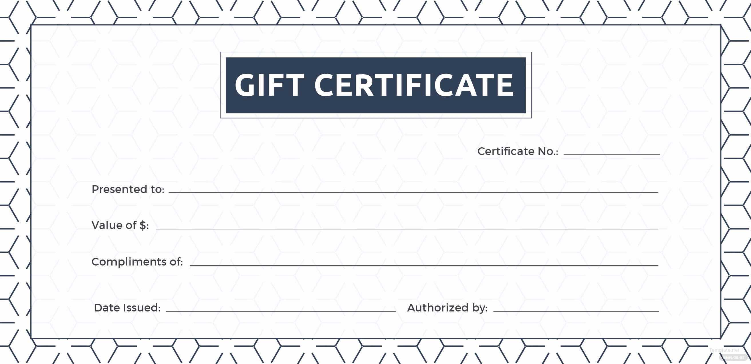 Editable Gift Certificate Template Unique Free Blank Gift Intended For Gift Card Template Illustrator