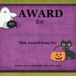 Editable Halloween Costume Awards Hashtag Bg Costume Contest Within Halloween Costume Certificate Template