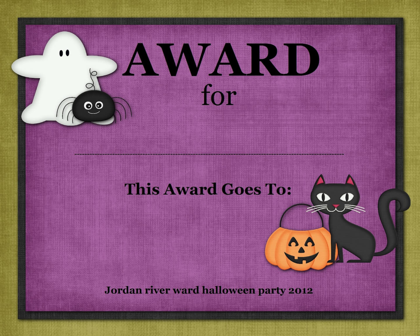 Editable Halloween Costume Awards Hashtag Bg Costume Contest Within Halloween Costume Certificate Template
