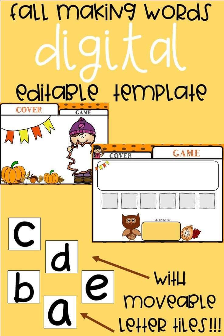 Editable Making Words Template | Fall Theme | K 3 Classroom With Making Words Template