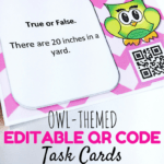 Editable Owl Qr Code Task Cards Template Freebie – Flapjack Within Task Cards Template