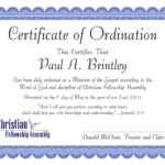 Editable Pastoral Ordination Certificatepatricia Clay Intended For Certificate Of Ordination Template