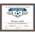 Editable Pdf Sports Team Soccer Certificate Award Template In Athletic Certificate Template