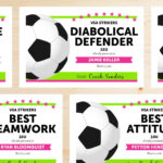 Editable Soccer Award Certificates – Instant Download Printable – Hot Pink  And Lime Neon Green With Soccer Award Certificate Template