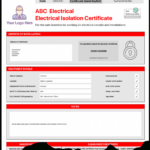 Electrical Isolation Certificate | Send Unlimited inside Electrical Isolation Certificate Template