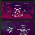 Electronic Music Party – Facebook Post Banner Templates Psd Inside Facebook Banner Template Psd