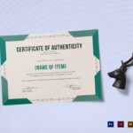 Elegant Certificate Of Authenticity Template In Sales Certificate Template