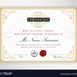 Elegant Certificate Template Design With Regard To Elegant Certificate Templates Free