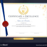 Elegant Certificate Template For Excellence throughout Elegant Certificate Templates Free