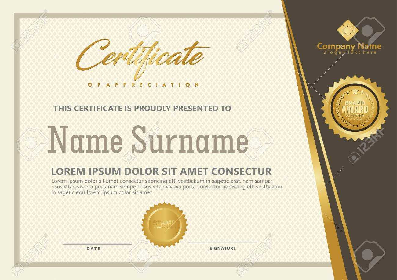 Elegant Certificate Template Vector With Luxury And Modern Pattern.. Within Elegant Certificate Templates Free