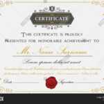 Elegant Certificate Vector & Photo (Free Trial) | Bigstock Regarding Elegant Certificate Templates Free