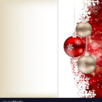 Elegant Christmas Card Template With Happy Holidays Card Template