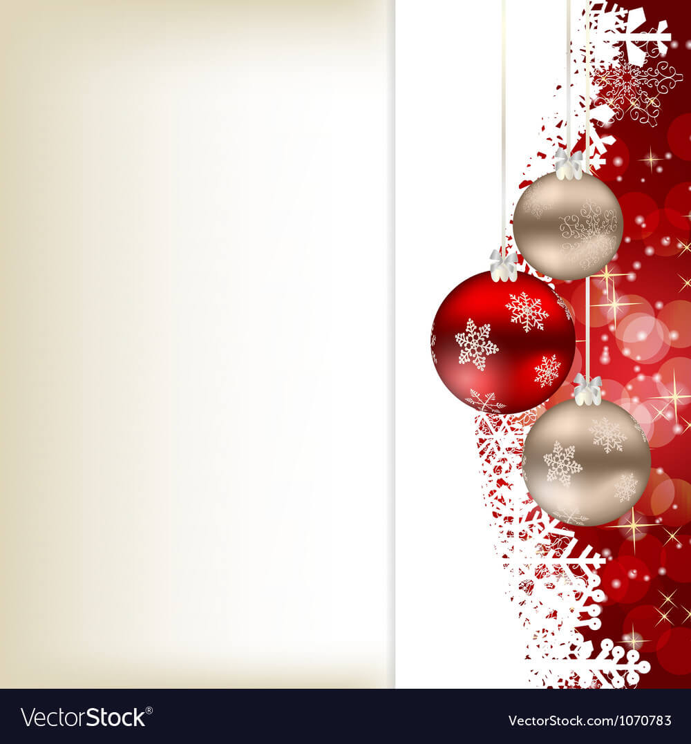 Elegant Christmas Card Template With Happy Holidays Card Template