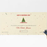 Elegant Christmas Gift Certificate Template For Merry Christmas Gift Certificate Templates