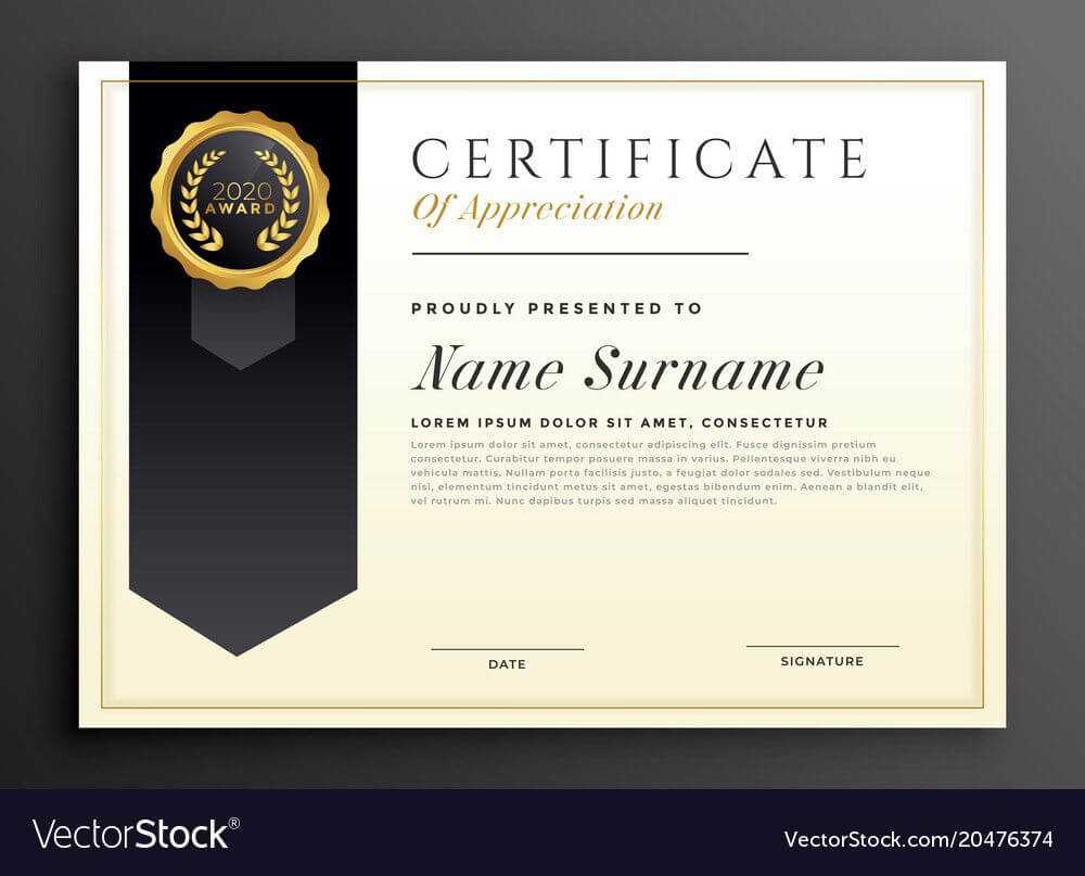 Elegant Diploma Award Certificate Template Design Vector Inside Elegant Certificate Templates Free