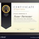 Elegant Diploma Award Certificate Template Design With Design A Certificate Template