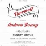 Elegant Farewell Party Invitation Template For Farewell Card Template Word