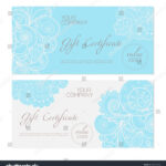 Elegant Gift Certificate Template Abstract Ornamental Stock In Elegant Gift Certificate Template