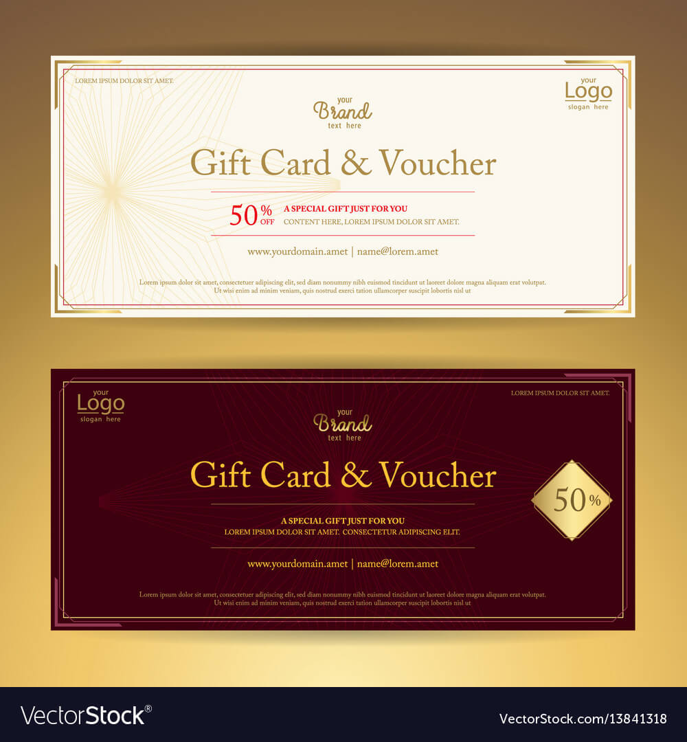 Elegant Gift Voucher Or Gift Card Or Coupon With Regard To Elegant Gift Certificate Template