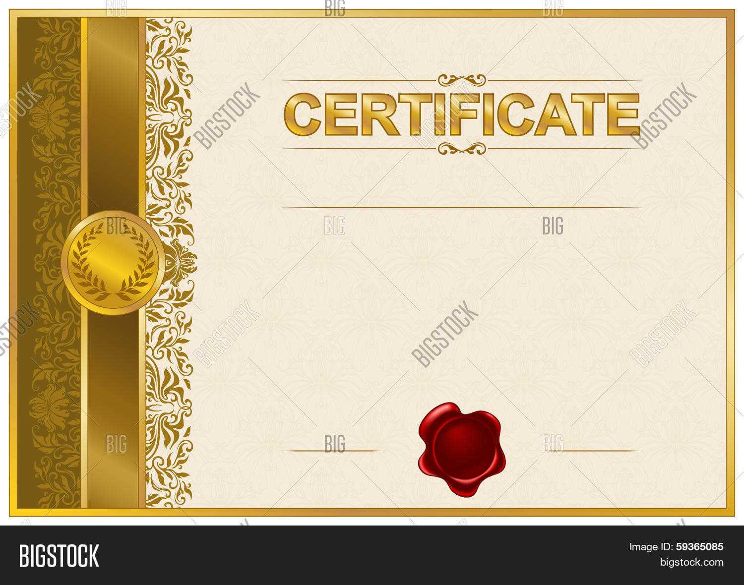 Elegant Template Vector & Photo (Free Trial) | Bigstock With Elegant Certificate Templates Free