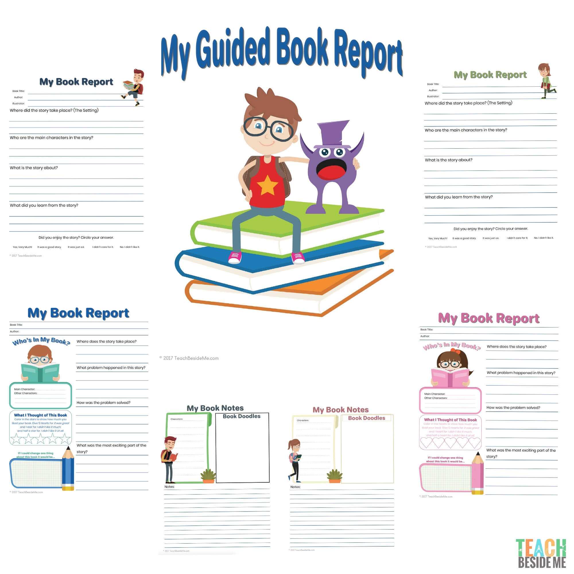 Elementary Guided Book Report Regarding One Page Book Report Template