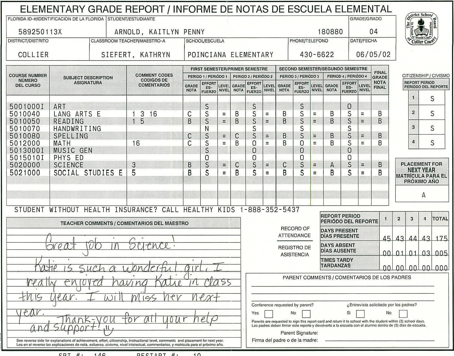 Elementary School Report Card Template | Homeschooling Intended For High School Report Card Template