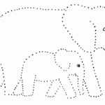 Elephant And Baby Dot Drawing – Samantha Bell | Baby Stuff Regarding Blank Elephant Template