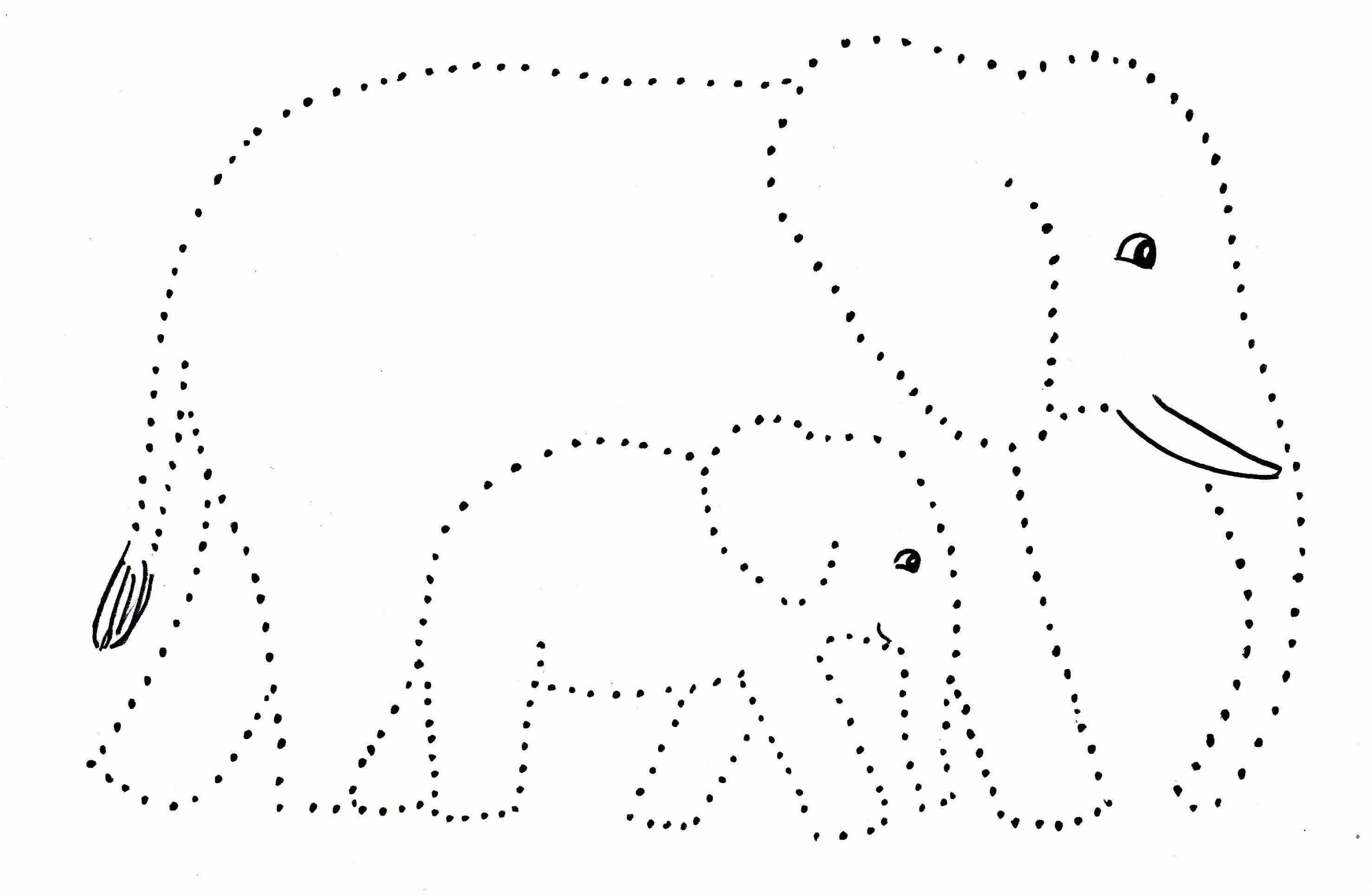 Elephant And Baby Dot Drawing – Samantha Bell | Baby Stuff Regarding Blank Elephant Template