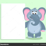 Elephant White Board Template Your Text Cartoon Character Within Blank Elephant Template