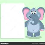 Elephant White Board Template Your Text Cartoon Character Within Blank Elephant Template