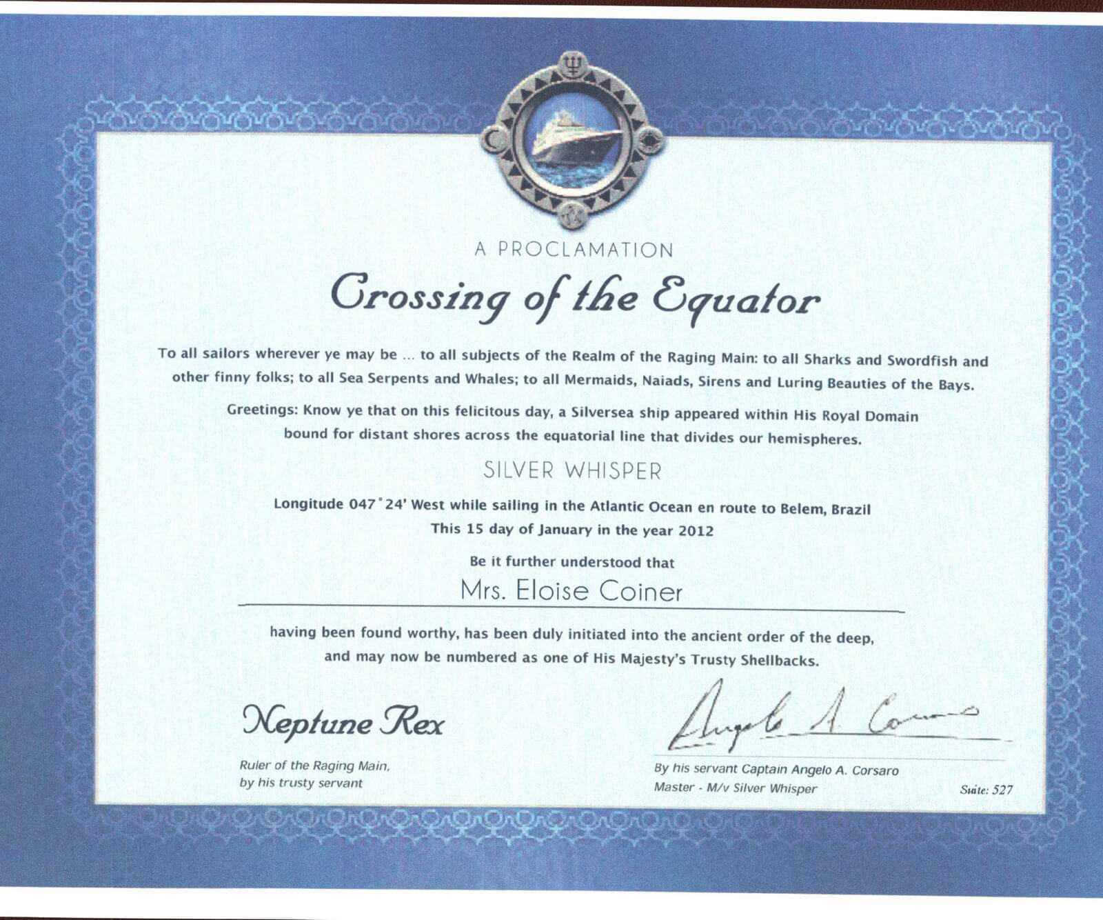 Eloise And Jerry's Travels: Running Southeast To The For Crossing The Line Certificate Template