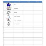 Emergency Contact List Within Emergency Contact Card Template