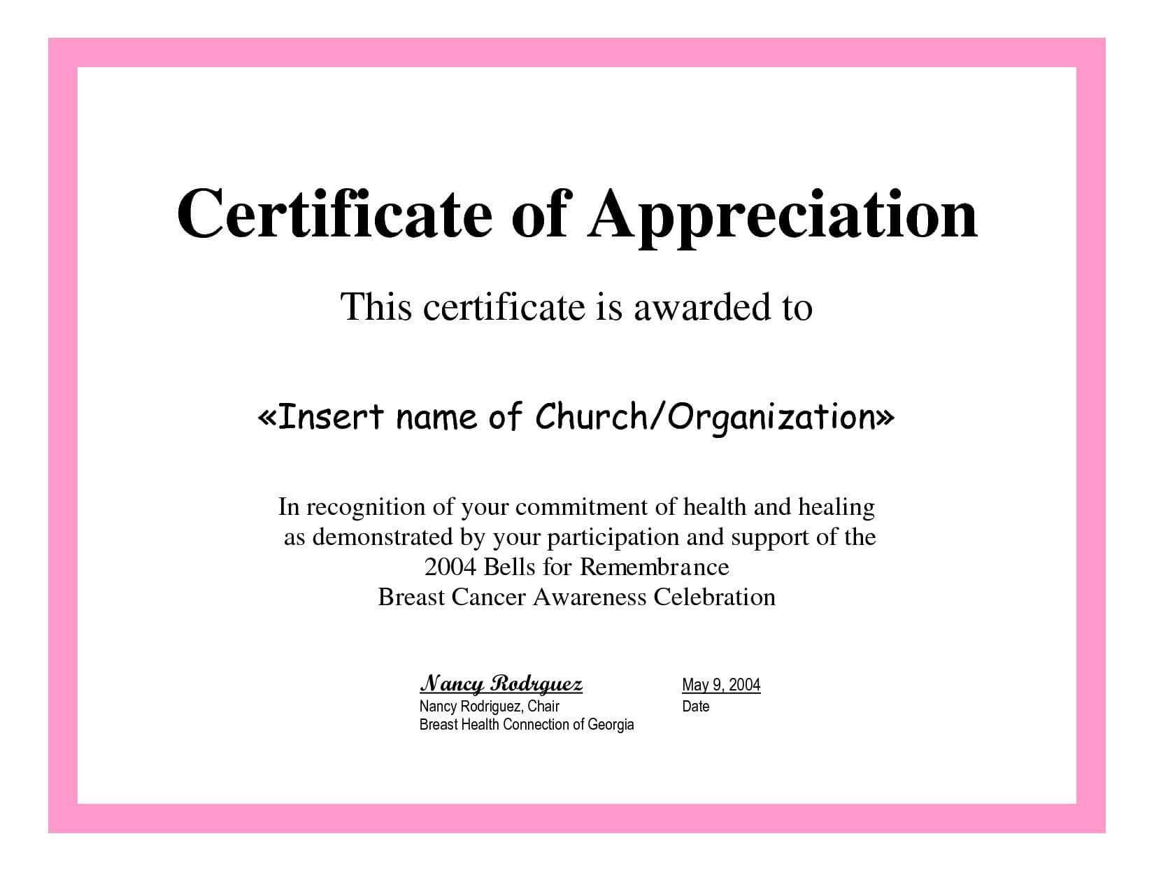 Employee Appreciation Certificate Template Free Recognition Inside Employee Of The Year Certificate Template Free