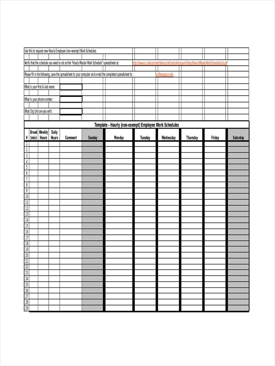 Employee Daily Work Report Template Schedule Excel Unique In Employee Daily Report Template
